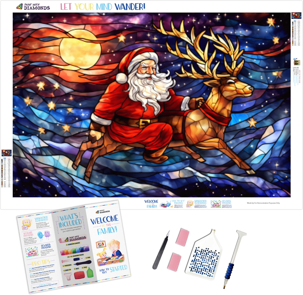 Diamond Painting Santa Claus And Christmas Tree – Diamonds Wizard