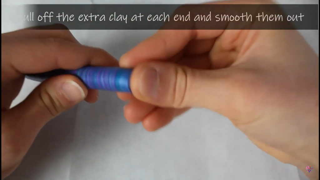 pen to diamond paint being created out of polymer clay