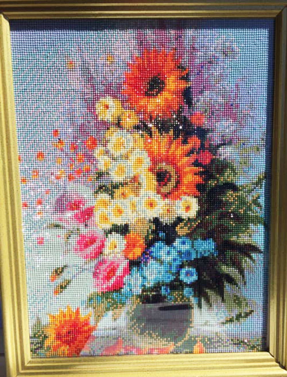 Colorful Bouquet With Diamond Paintings 