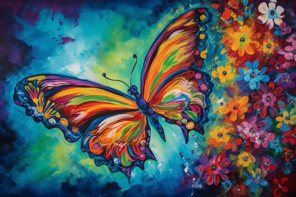 Vibrant Butterfly Garden Official Diamond Painting Kit