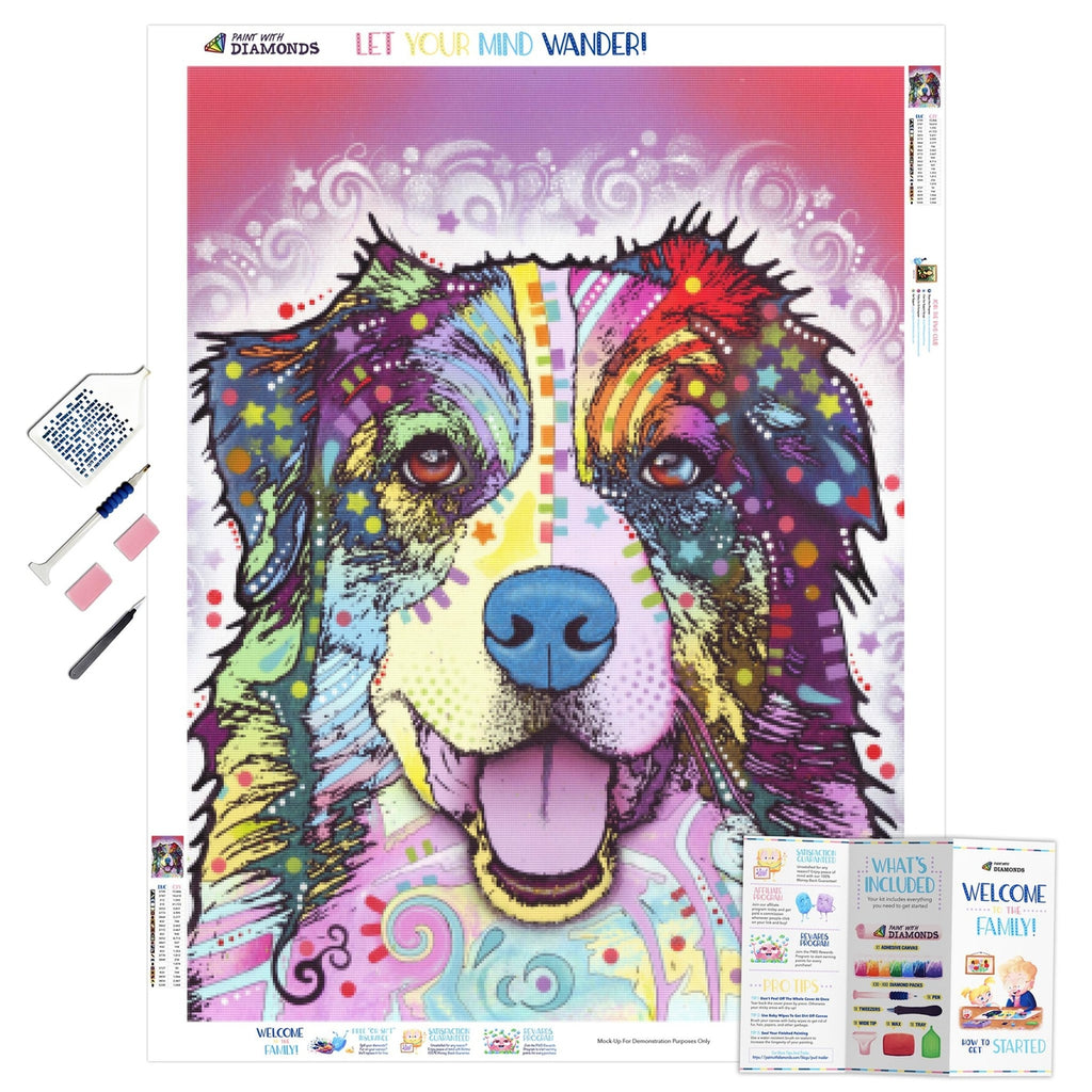 DIY Diamond Painting Kit German Shepherd Dog Full Square Drill Diamond  Embroidery Kit 5D Rhinestones Painting Kit for Adults and Kids 