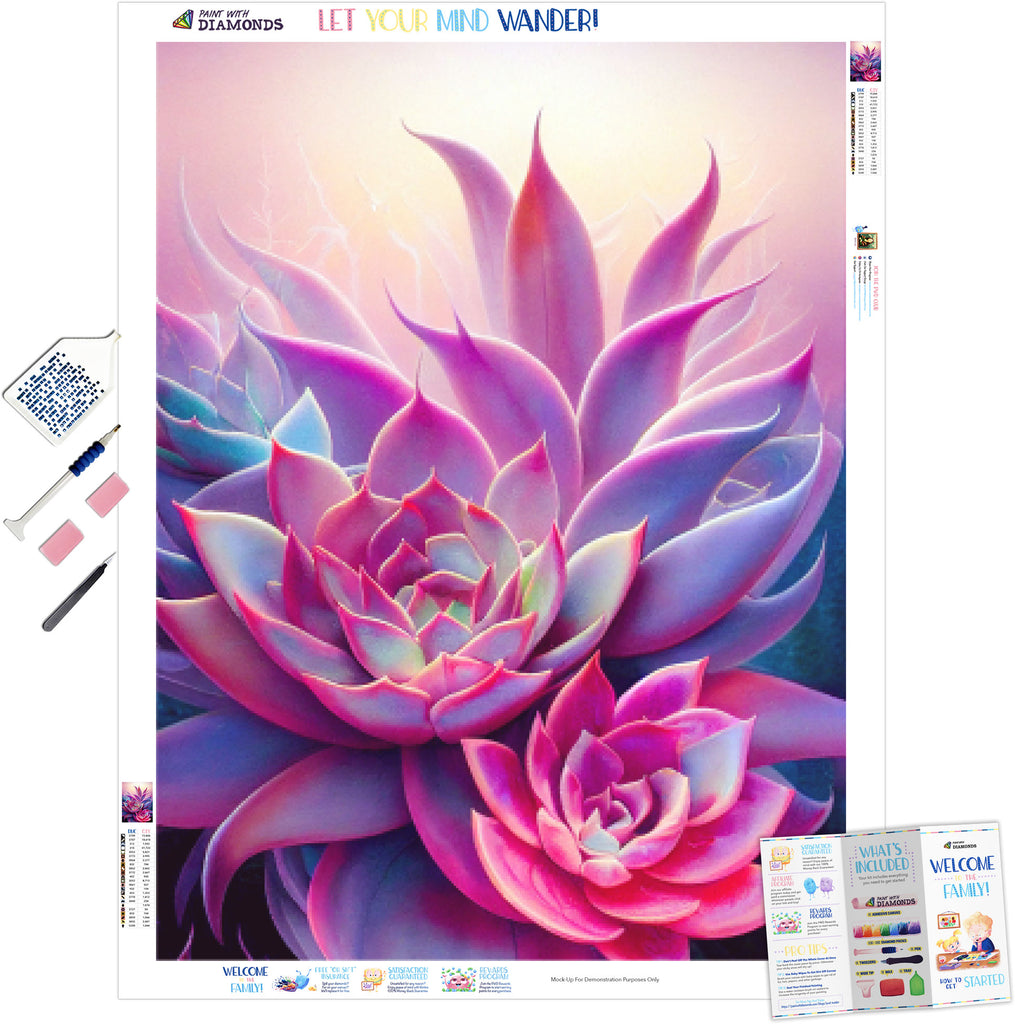 Huacan Diamond Painting Kits for Adults Round AB Diamond Art for Beginner  Full Drill Succulent Plants Paint with Diamonds Painting Kits 5D DIY Wall
