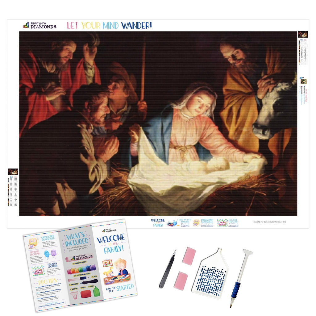 Nativity Scene - Stained Glass Edition - DIY Diamond Painting Kit Full –  Heartful Diamonds