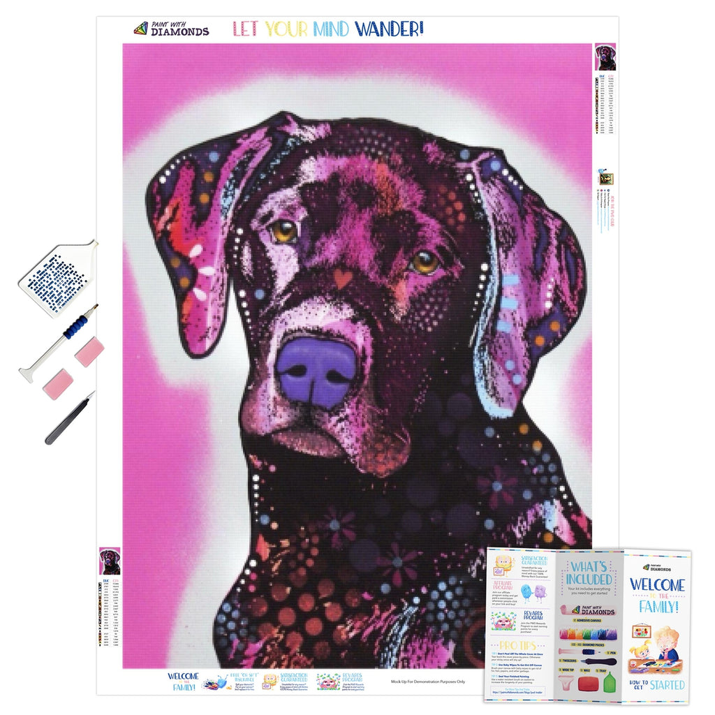 Closeup Labrador Diamond Painting Kit (Full Drill) – Paint With Diamonds