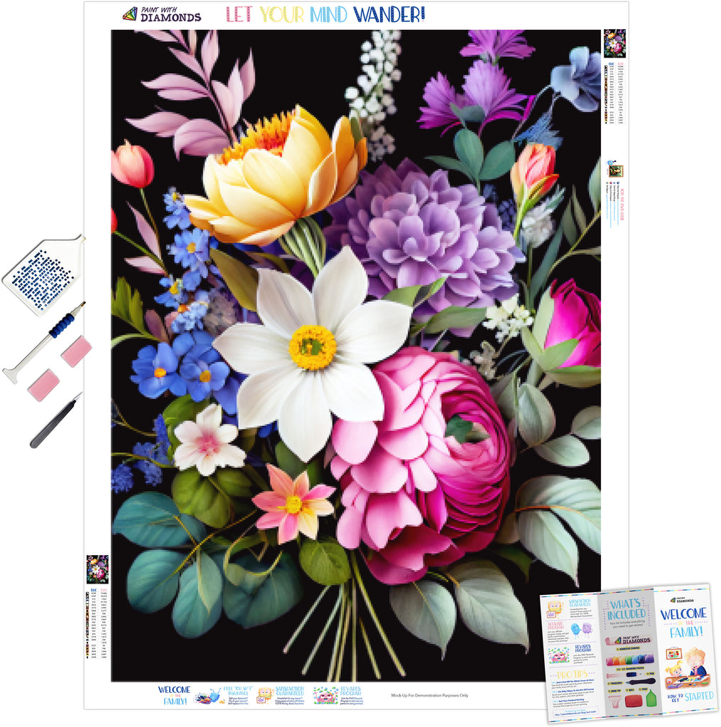 Flowers Bloom Diamond Painting Kit (Full Drill) – Paint With Diamonds