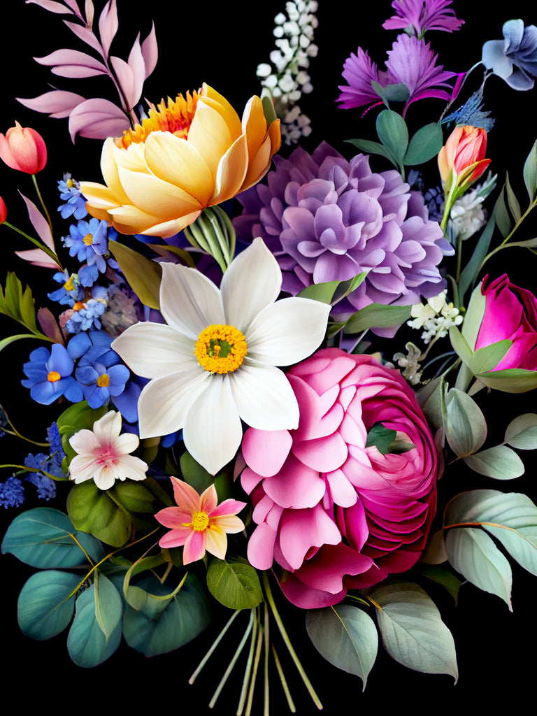 Bright Flower Bouquet DIY Diamond Painting – GemsFlow