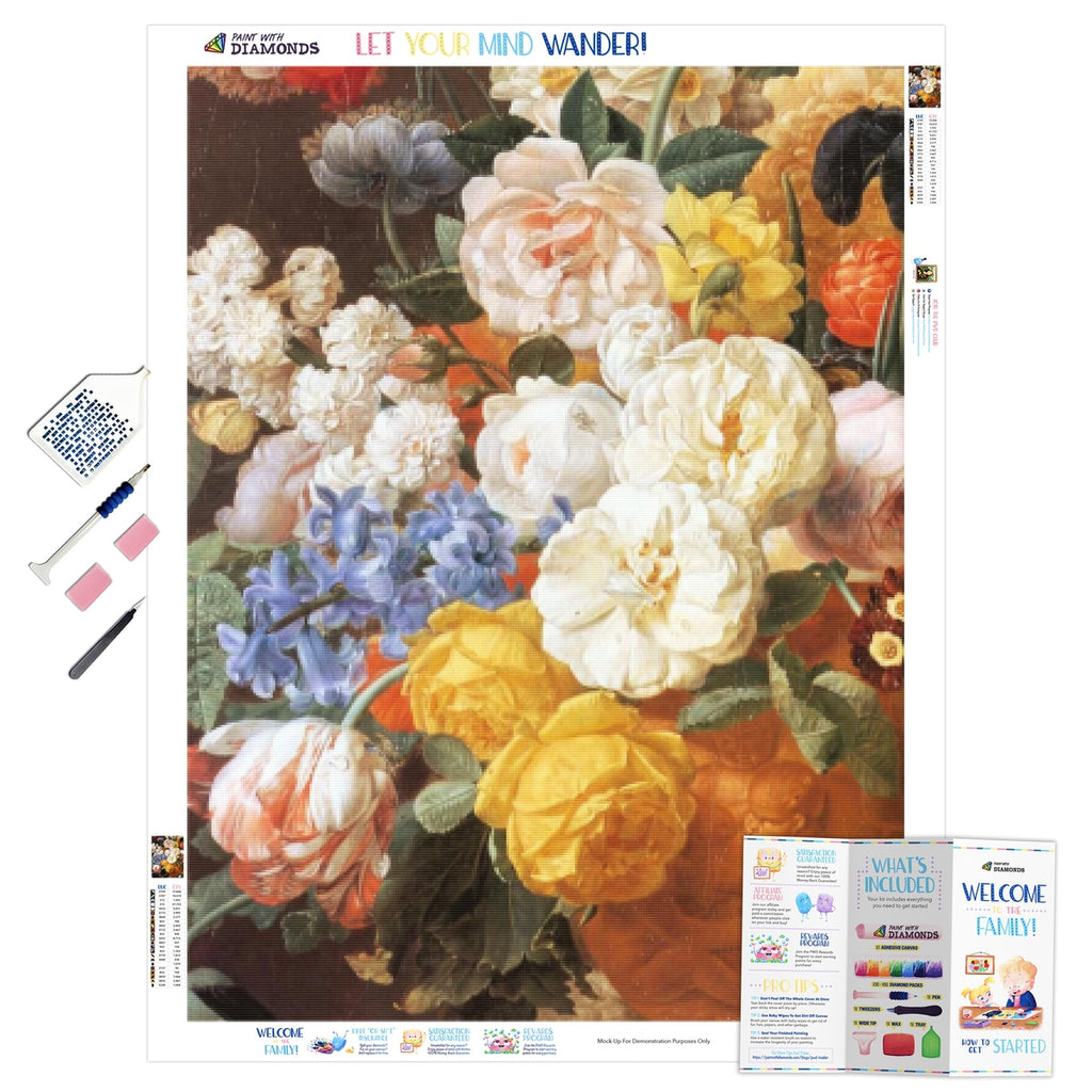Flowers in a Wooden Vessel Diamond Painting Kit (Full Drill) – Paint With  Diamonds