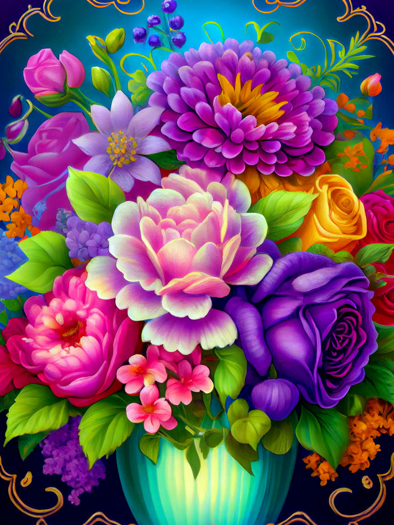 Gorgeous Bouquet Diamond Painting Kit (Full Drill) – Paint With