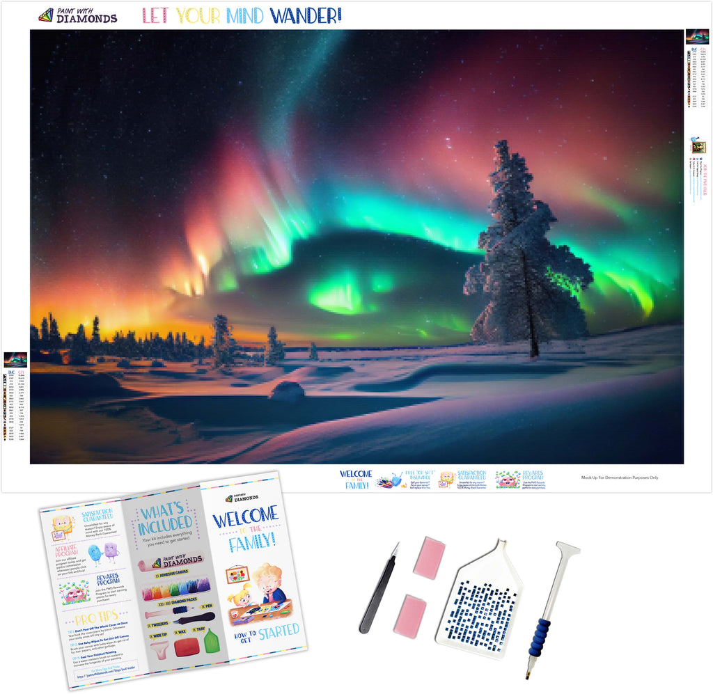 Meothan Northern Lights Diamond Painting Kits for Adults，5D Large Size  Northern Lights Diamond Art for Adult Beginners, Full Drill Aurora Crafts  Gem