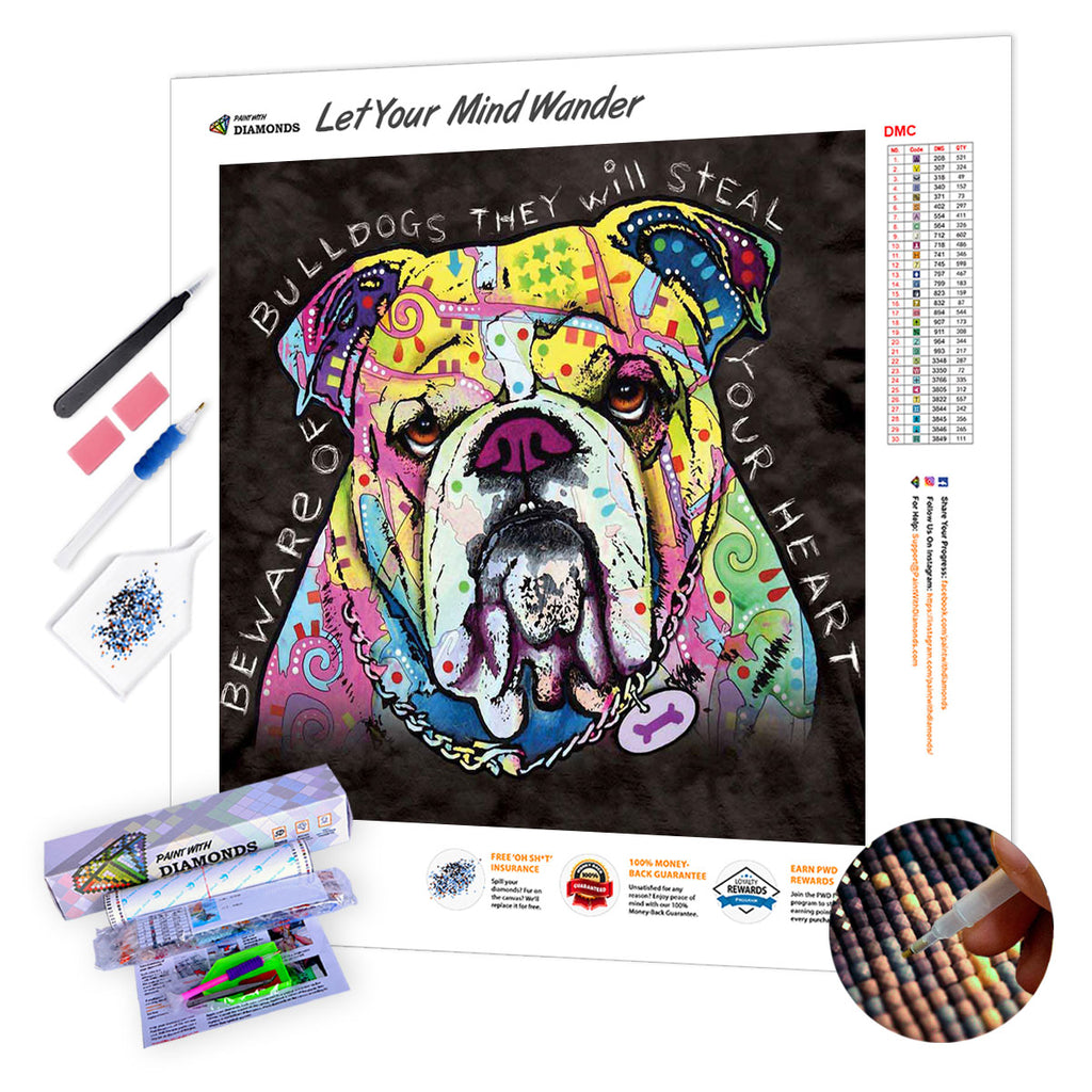 The Bulldog Diamond Painting Kit (Full Drill) – Paint With Diamonds