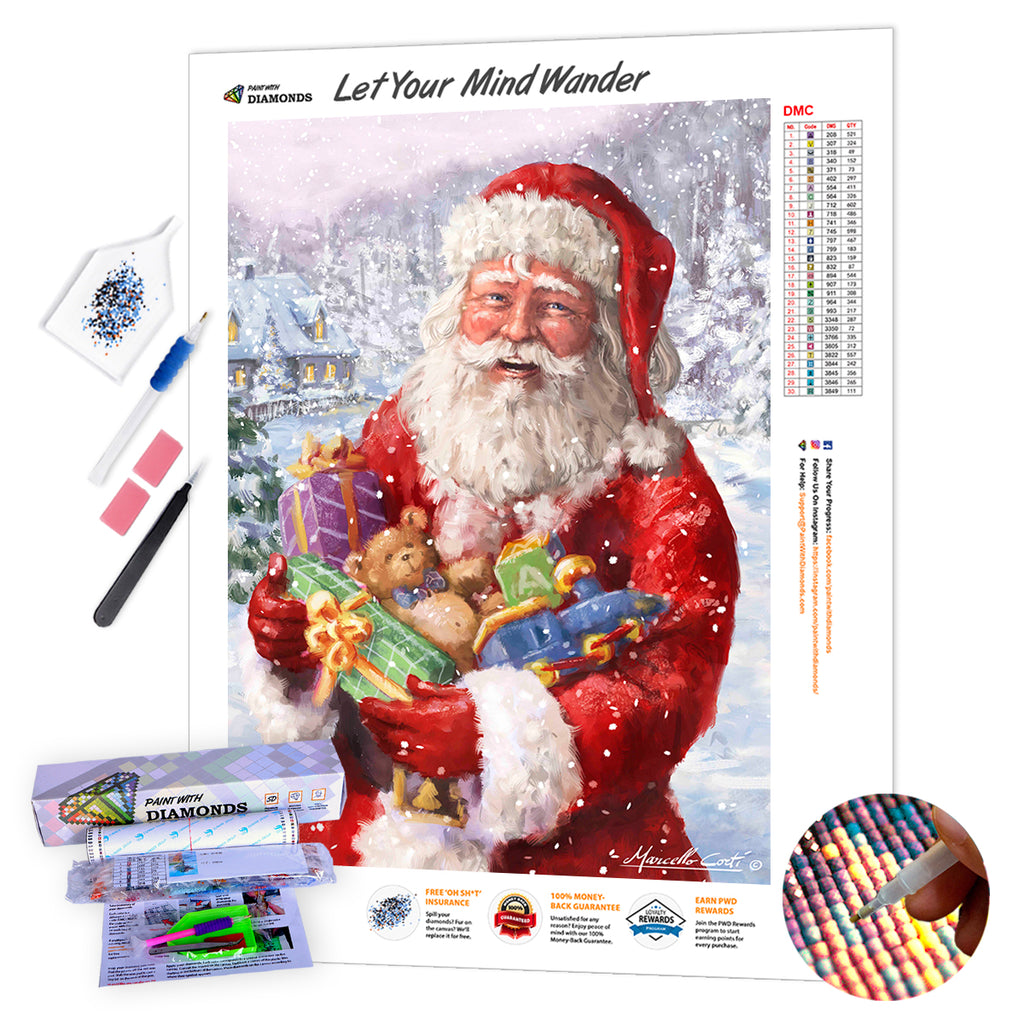 Christmas Gifts by Santa Claus - Diamond Painting Kit – Just Paint with  Diamonds