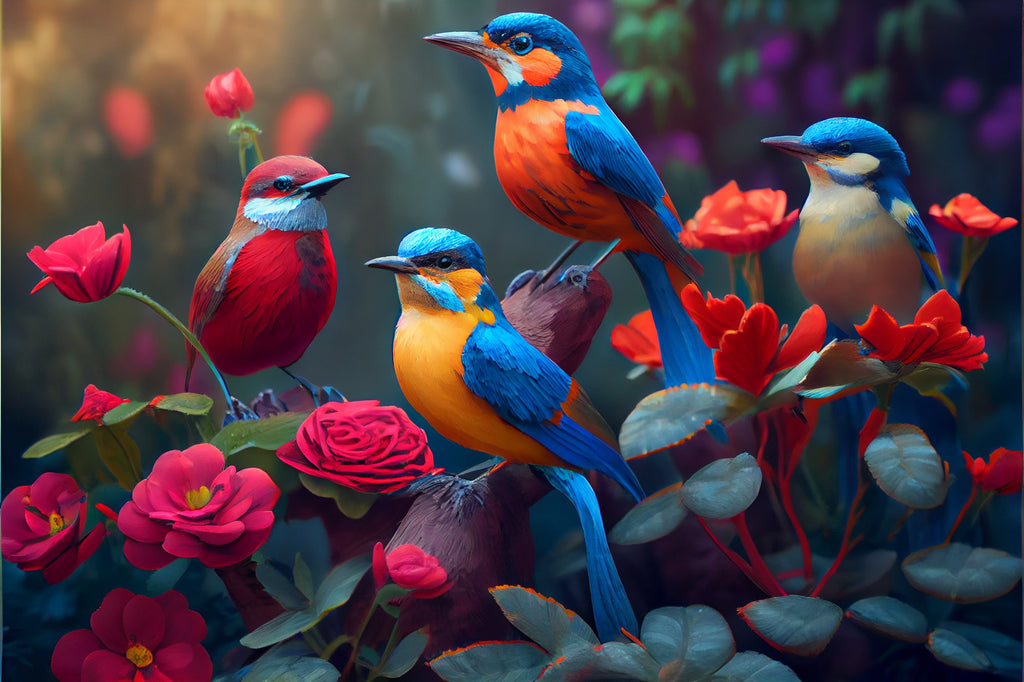 Garden Birds - Paint by Diamonds – Diamond Painting Bliss