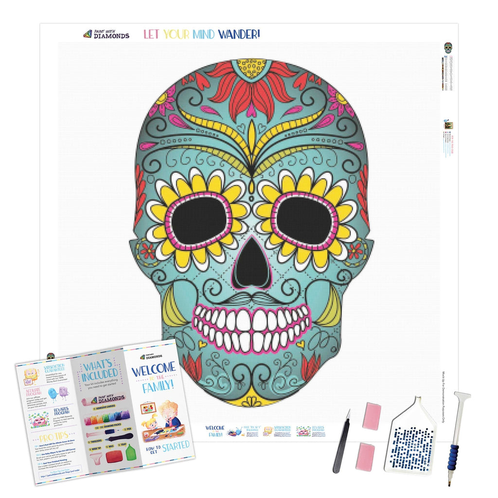  Skull Space Hair Diamond Painting Kits Square Drill