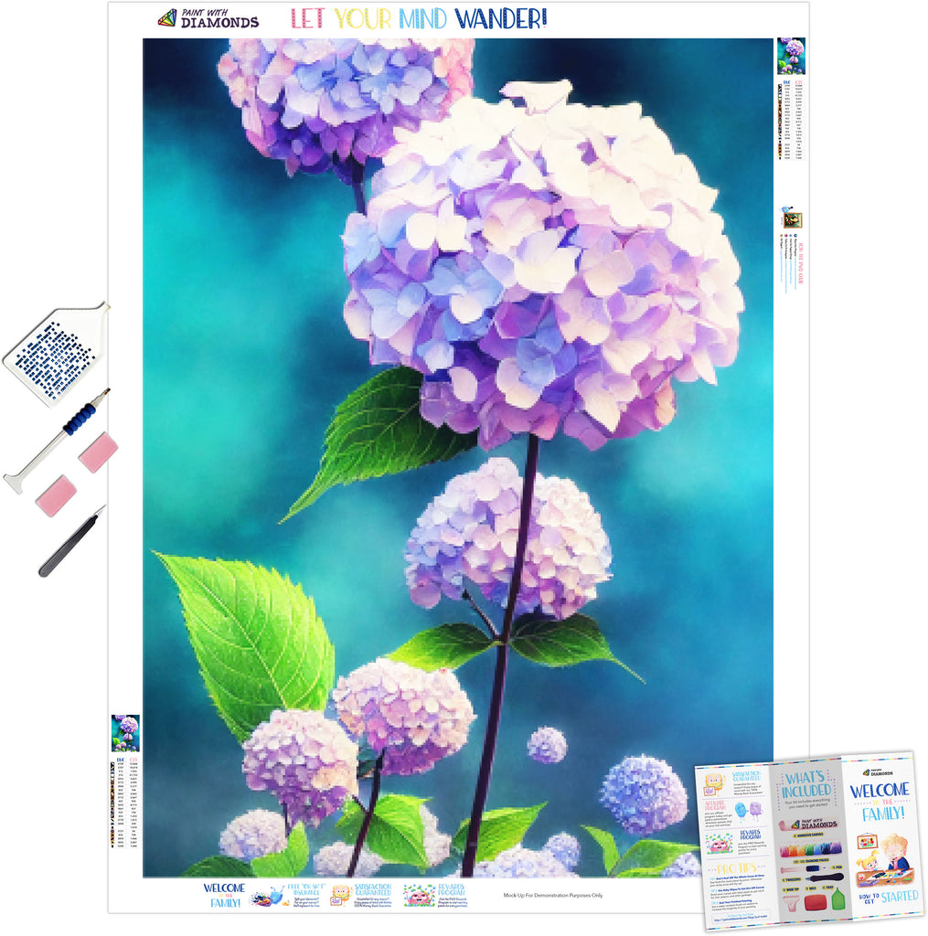 Stained Glass Flower Diamond Painting Hydrangea