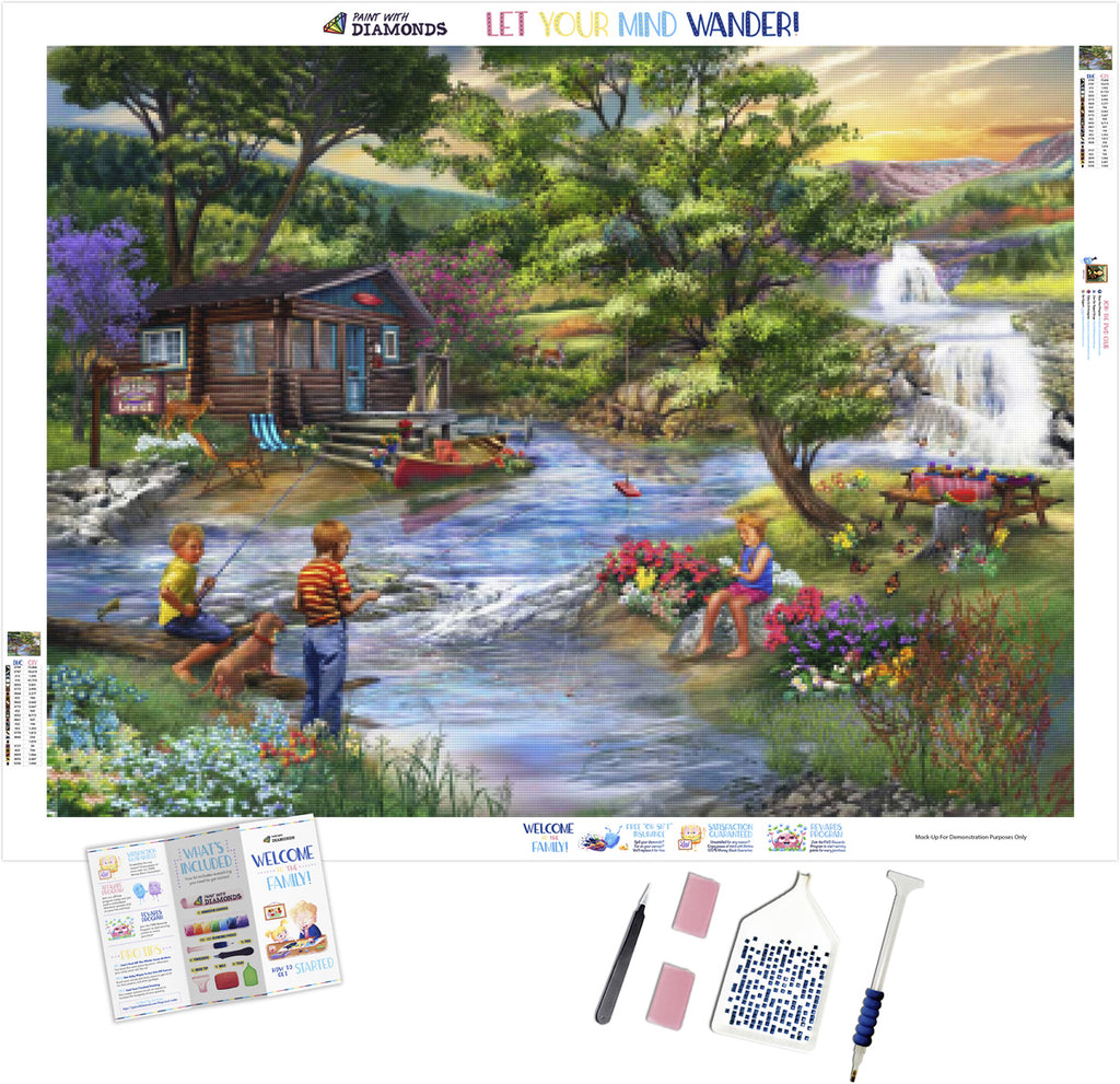 Fishing With Grandpa Official Diamond Painting Kit (Full Drill