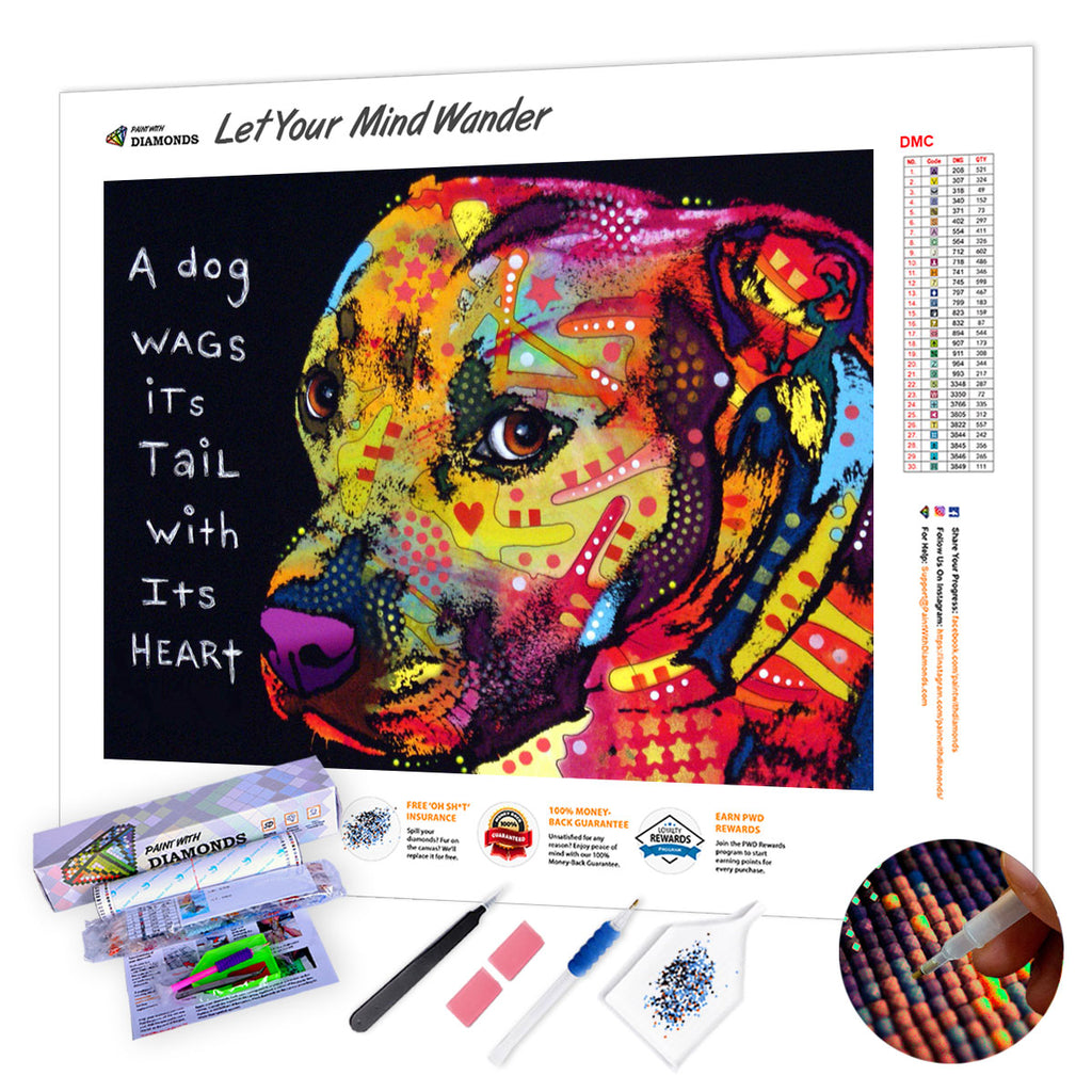 Colourful Dog Diamond Painting – We Have A Handle On This