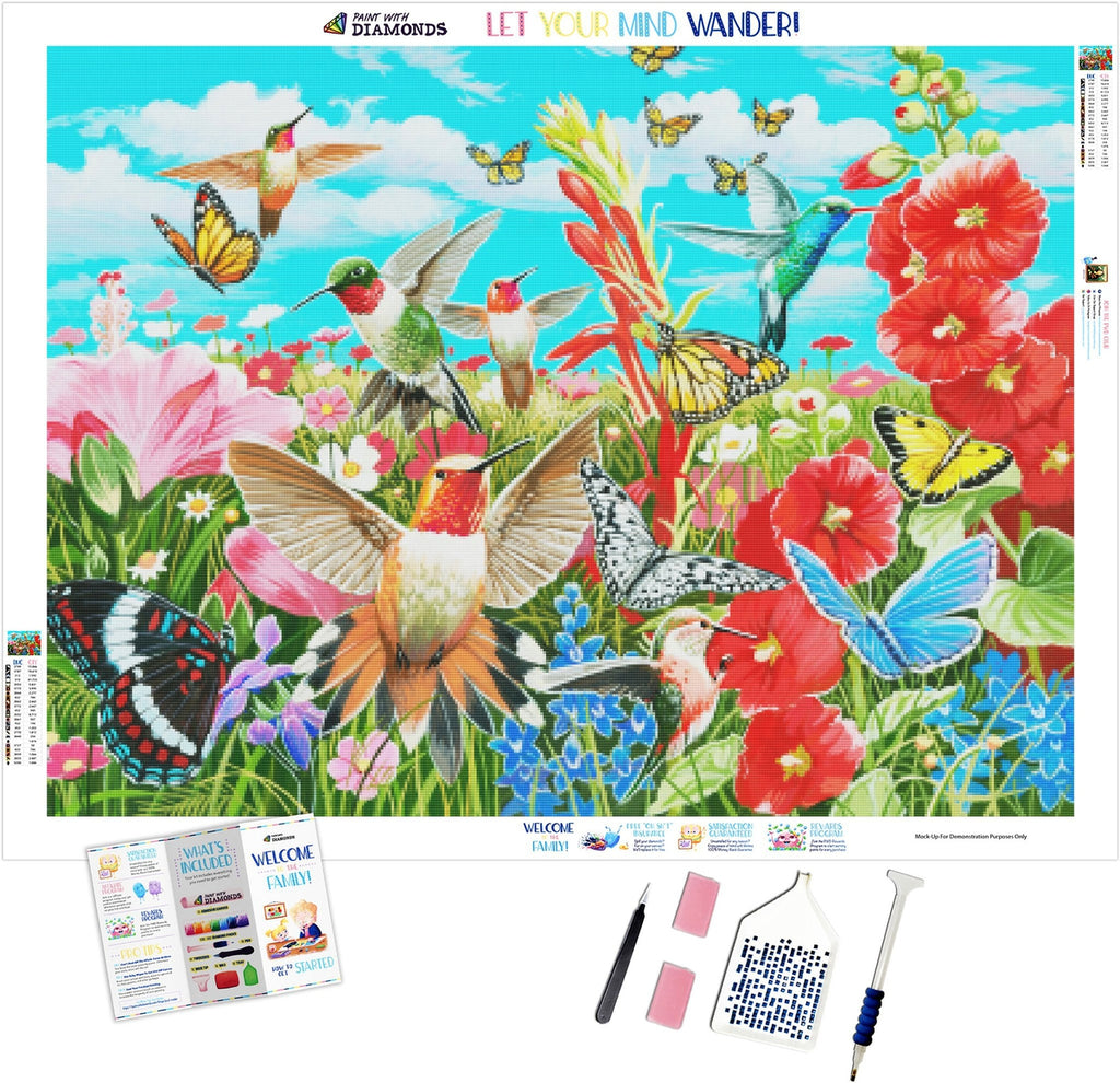 Hummingbird Sanctuary - DIY Diamond Painting Kit Full – Heartful Diamonds