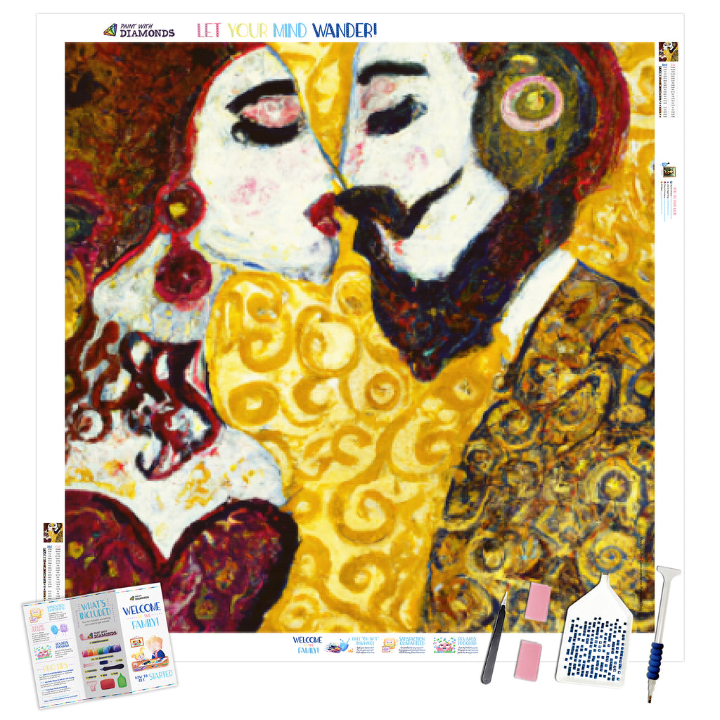 Diamond Dotz Masterclass - The Kiss (Apres Klimt), Full Drill, Round Dotz, Diamond Painting Kits, Diamond Art Kits for Adults, Gem Art, Diamond Art