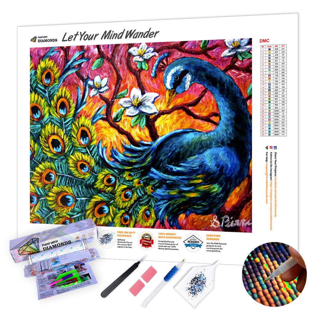 Wealth by Peacock - Diamond Painting Kit – Just Paint with Diamonds