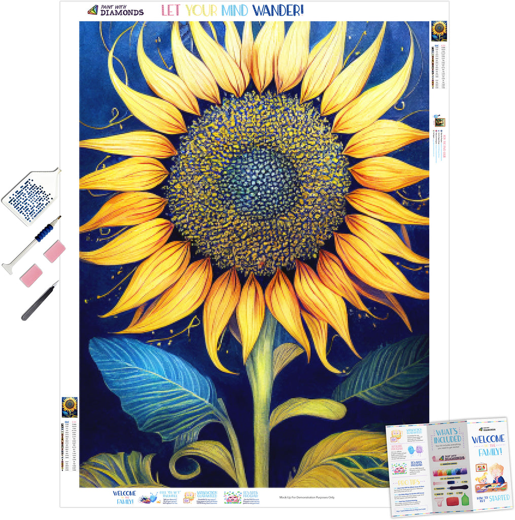 Warped Sunflower Diamond Painting Kit (Full Drill) – Paint With