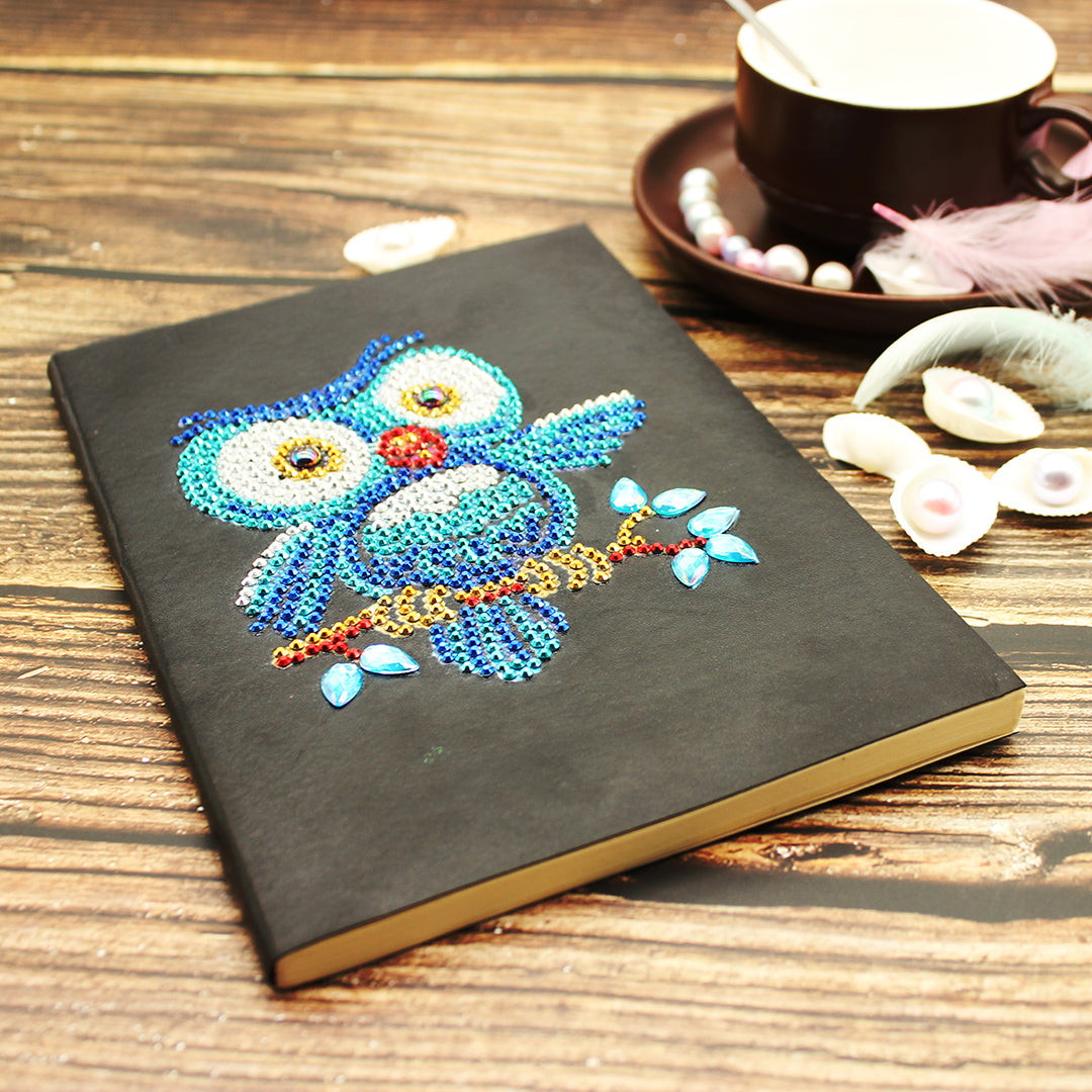 'Blue Owl' Diamond Painting Journal (Partial Drill Cover) – Paint With