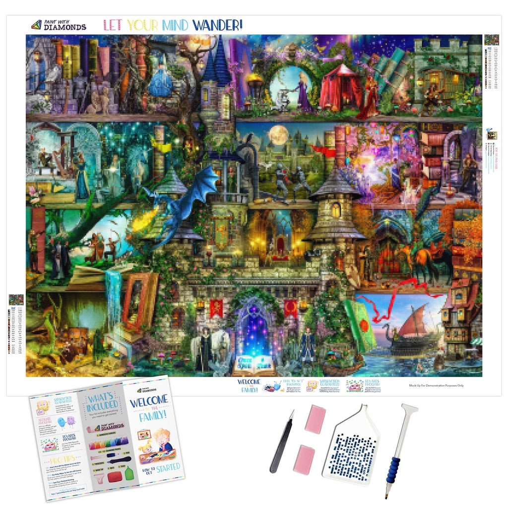  Authentic Disney Diamond Painting kits for adult, full drill diamond  art kit, gift, home décor, Disney, Disney Princess, Cinderella, 20x16 :  Toys & Games