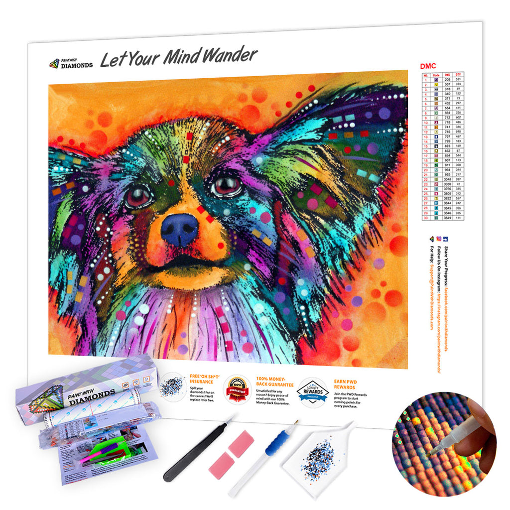 Colorful Dog - Diamond Painting Kit – Just Paint with Diamonds