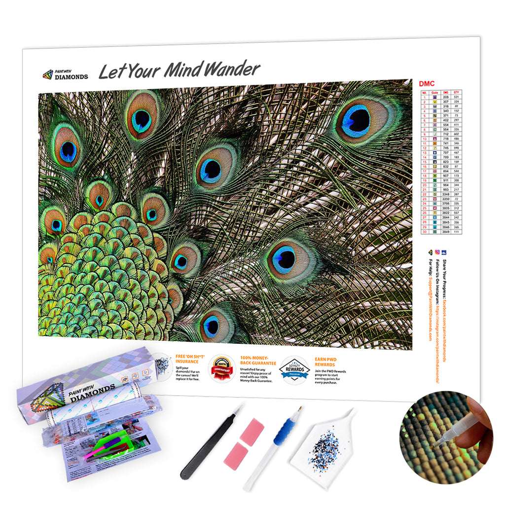 Stained Glass Peacock 5D DIY Full Drill Diamond Painting Art Kits