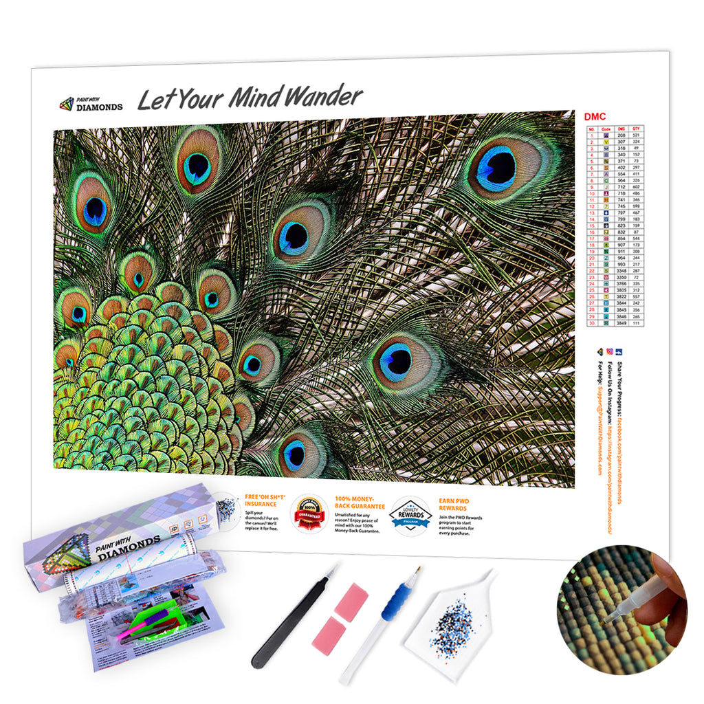 Luminous Peacock Diamond Painting Kit (Full Drill) – Paint With Diamonds