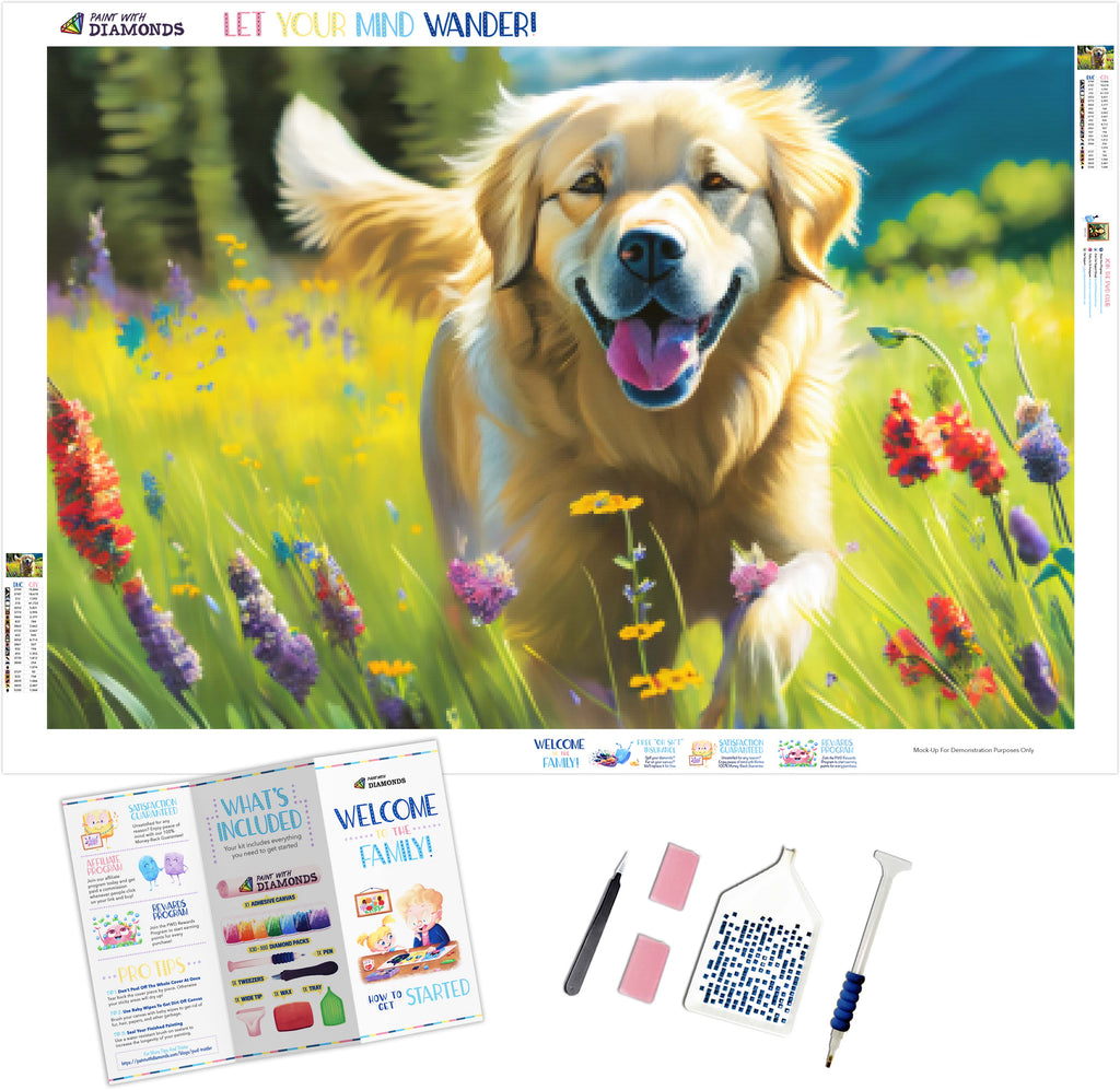 Golden Retriever Diamond Painting Kit (Full Drill) – Paint With