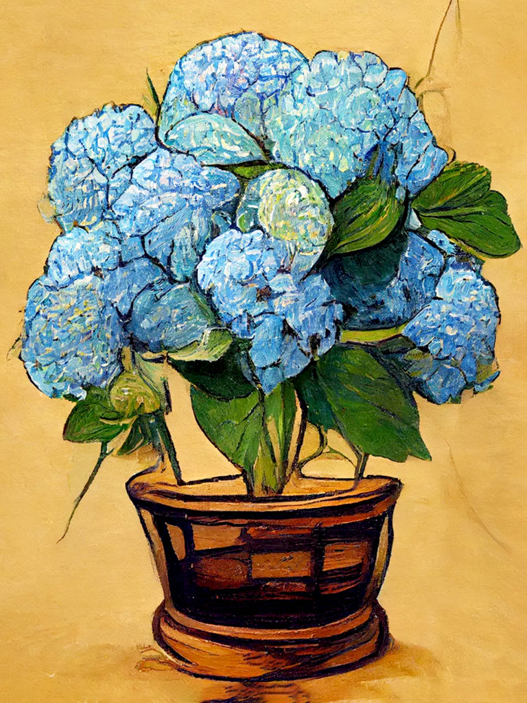 Blue Hydrangeas Official Diamond Painting Kit, Diamond Art