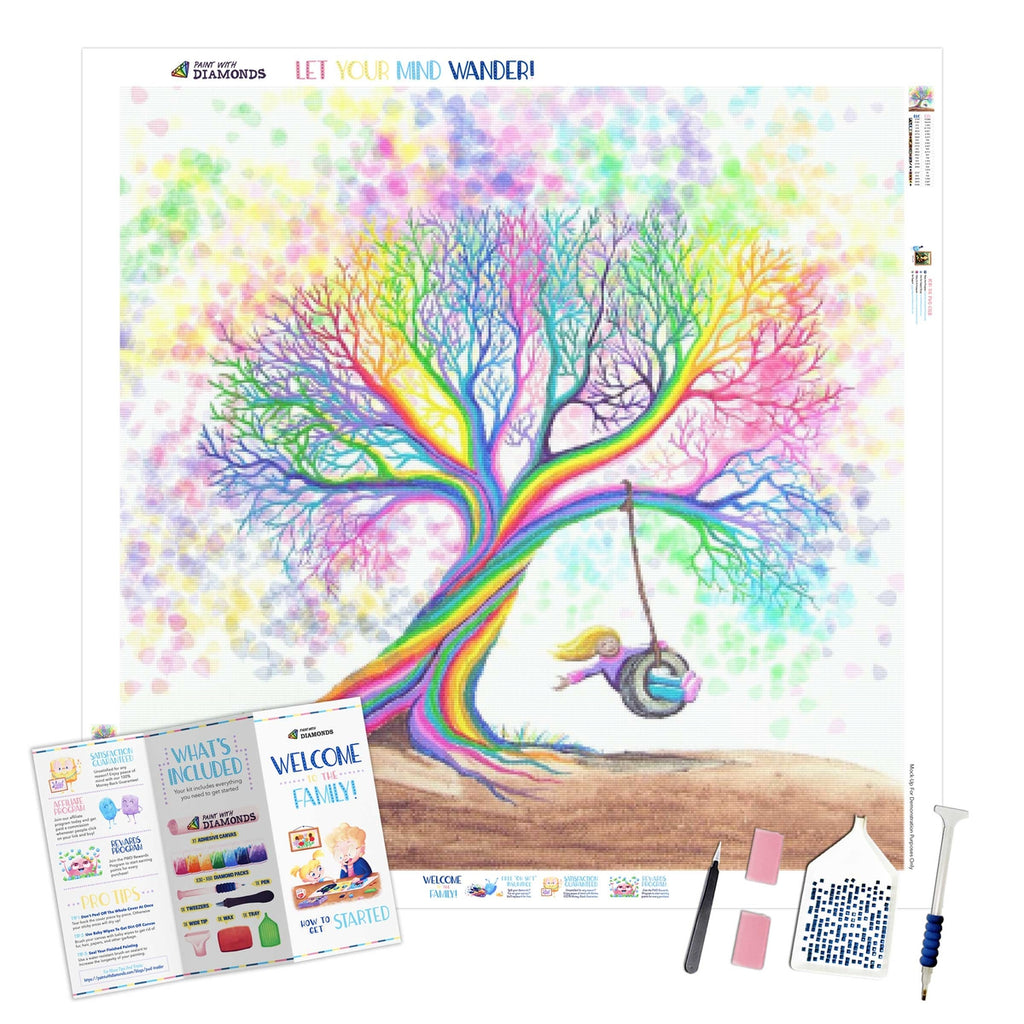 #1 DIY Diamond Art Painting Kit - Rainbow Flower Power | Diamond Painting Kit | Diamond Art Kits for Adults | Diamond Art Club