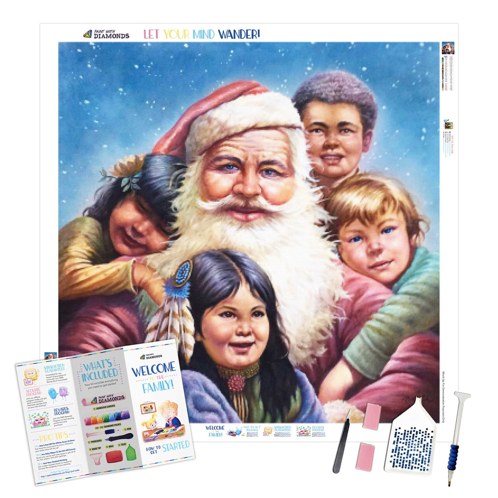 Happy Santa Clause at Christmas - Diamond Painting Kit – Just Paint with  Diamonds