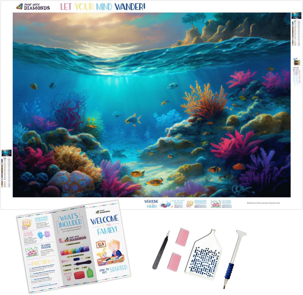 Large Diamond Painting Kits, 5D Underwater World Diamond Painting Kits for  Adults, DIY Full Drill Diamond Arts Kits for Home Wall Decor (50x120cm) :  : Home