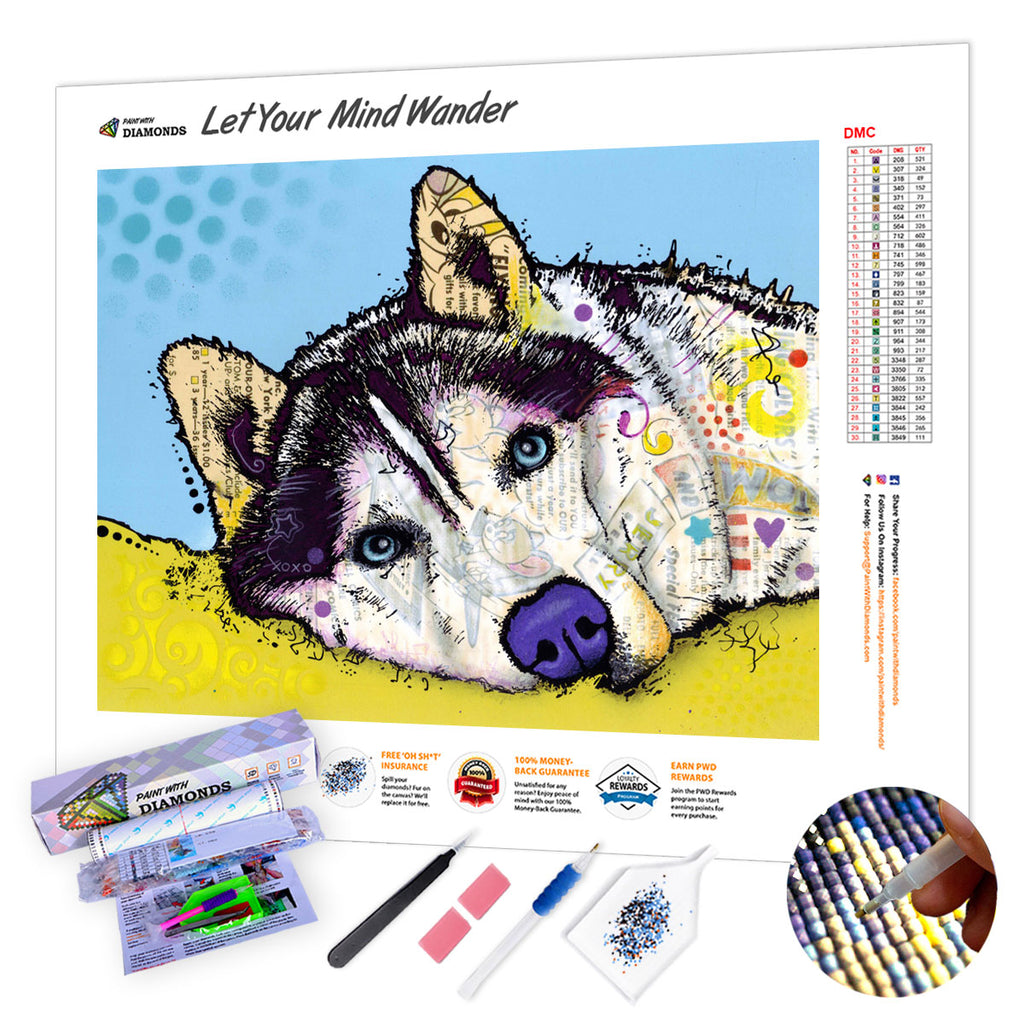 Hunting Dog Diamond Painting Kit, code DP-1681 Diamond painting