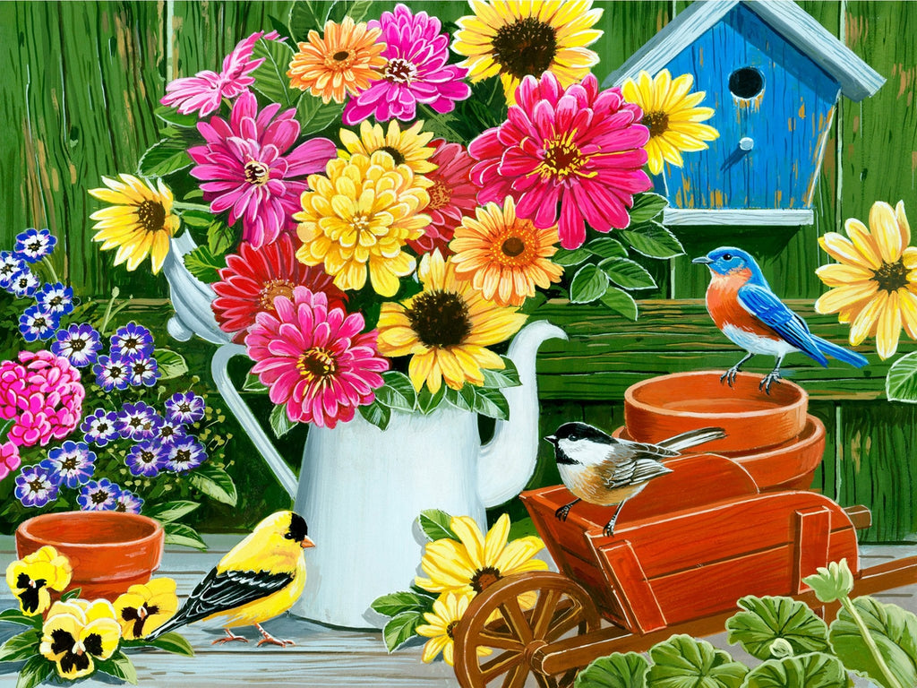 Bird on a Blue Flower Diamond Painting Kit - DIY – Diamond