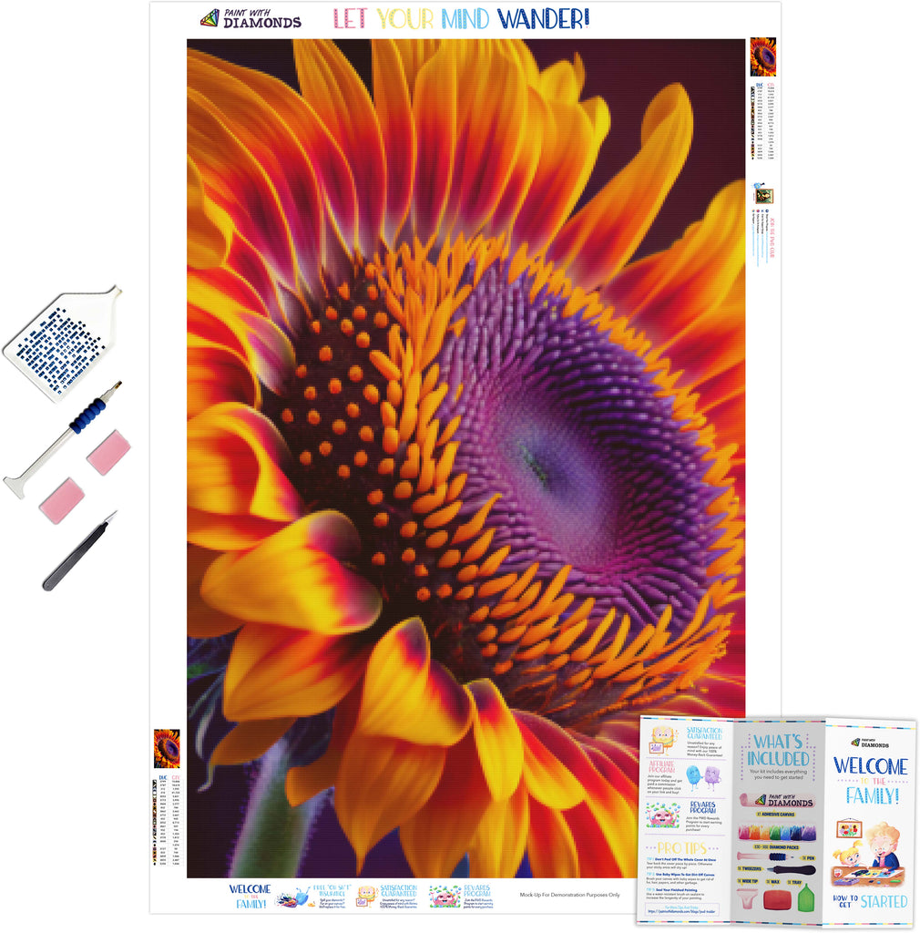 Warped Sunflower Diamond Painting Kit (Full Drill) – Paint With