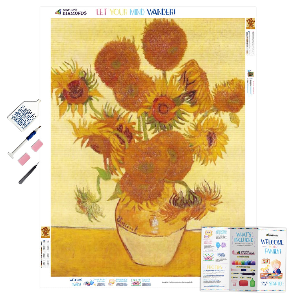 Warped Sunflower DIY Diamond Painting – GemsFlow