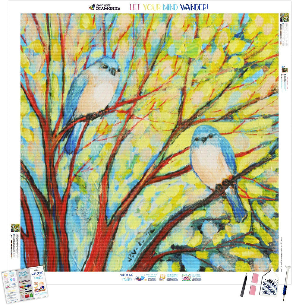 Birds Of Spring Painting Diamonds – All Diamond Painting Art