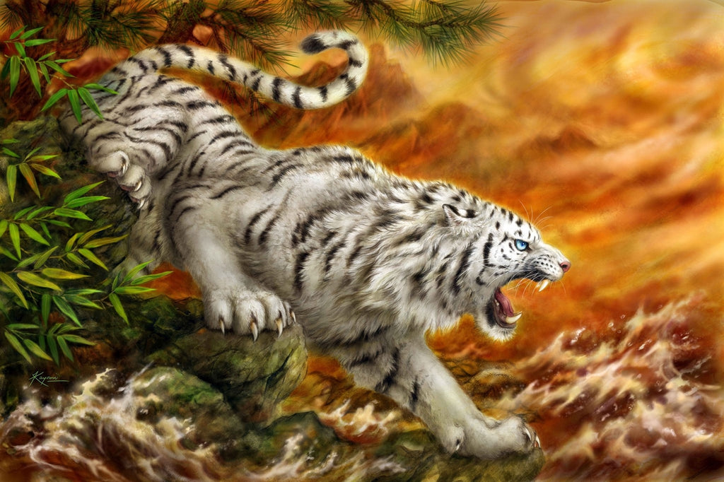 Watercolor White Tiger 5D Diamond Painting -  – Five  Diamond Painting