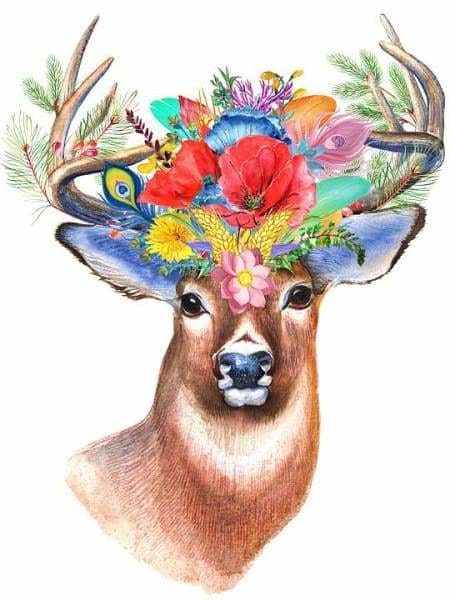 Deer with Horns Painting Kit – Paint by Diamonds