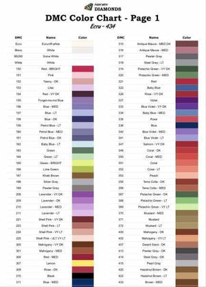 5d Diamond Painting Color Chart