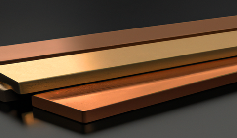 Raw bronze bar, raw brass bar, raw copper bar