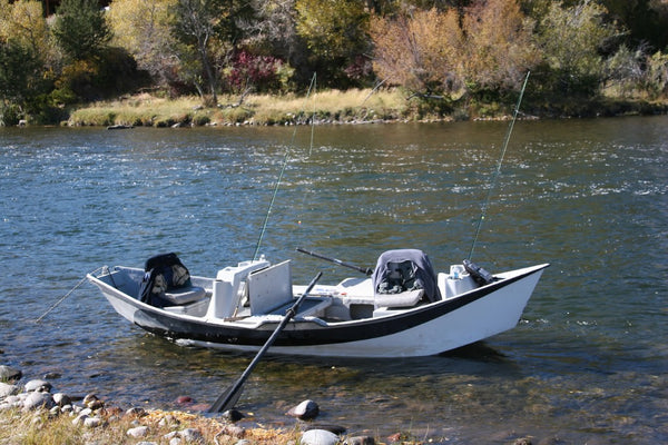 Fly fishing from a drift boat