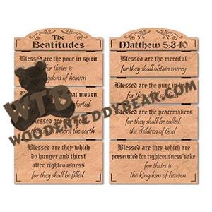 Beatitudes Sectional Bible Passage Plaque fretwork scroll saw pattern ...