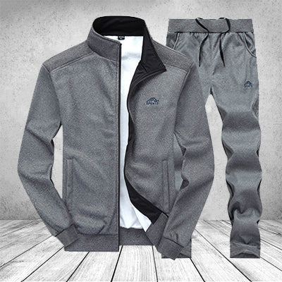 dark grey sweatsuit