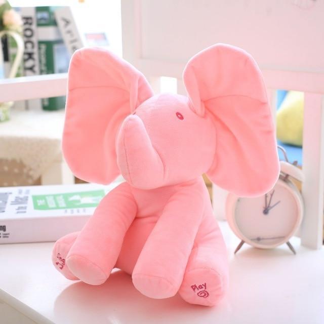 peek a boo animated singing elephant flappy plush toys gift for baby