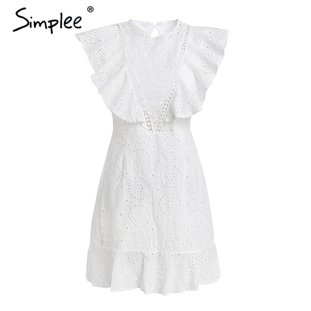 white cotton casual dress