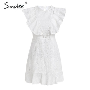 white cotton casual dress
