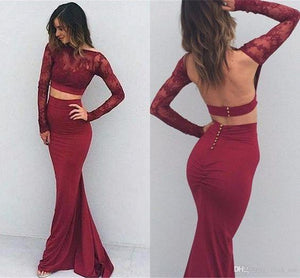 tight long sleeve prom dress